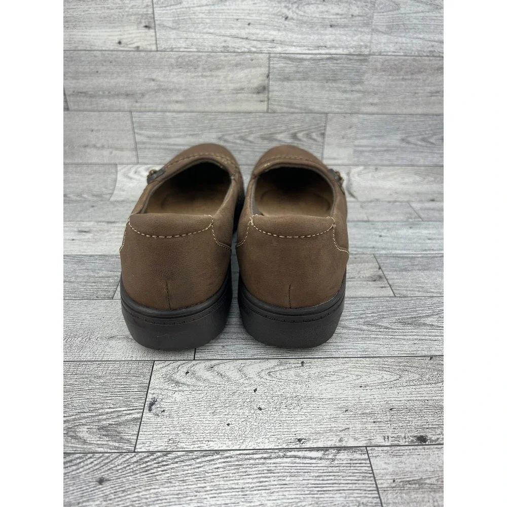Clarks Collection Women Brown Leather Ultimate Comfort Loafers Sz 7.5 M